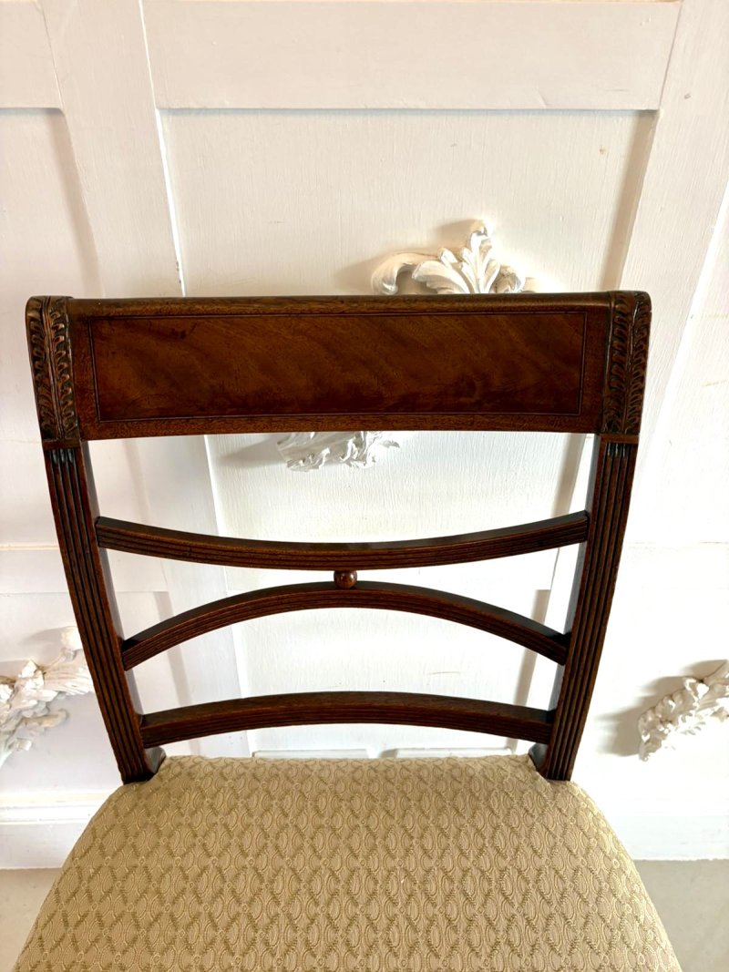 Antique George III Quality Sheraton Set of Eight Dining Chairs